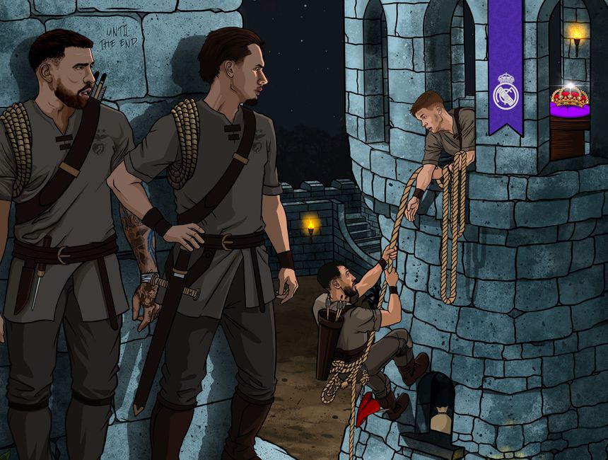 Ilustração do Benfica com farpa a UEFA