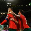 Cristiano Ronaldo e Rúben Neves a festejarem um golo pela Seleção