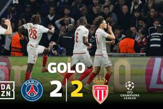 Teze ainda empatou o jogo para o Mónaco, mas já era demasiado tarde - FOTO:IMAGO