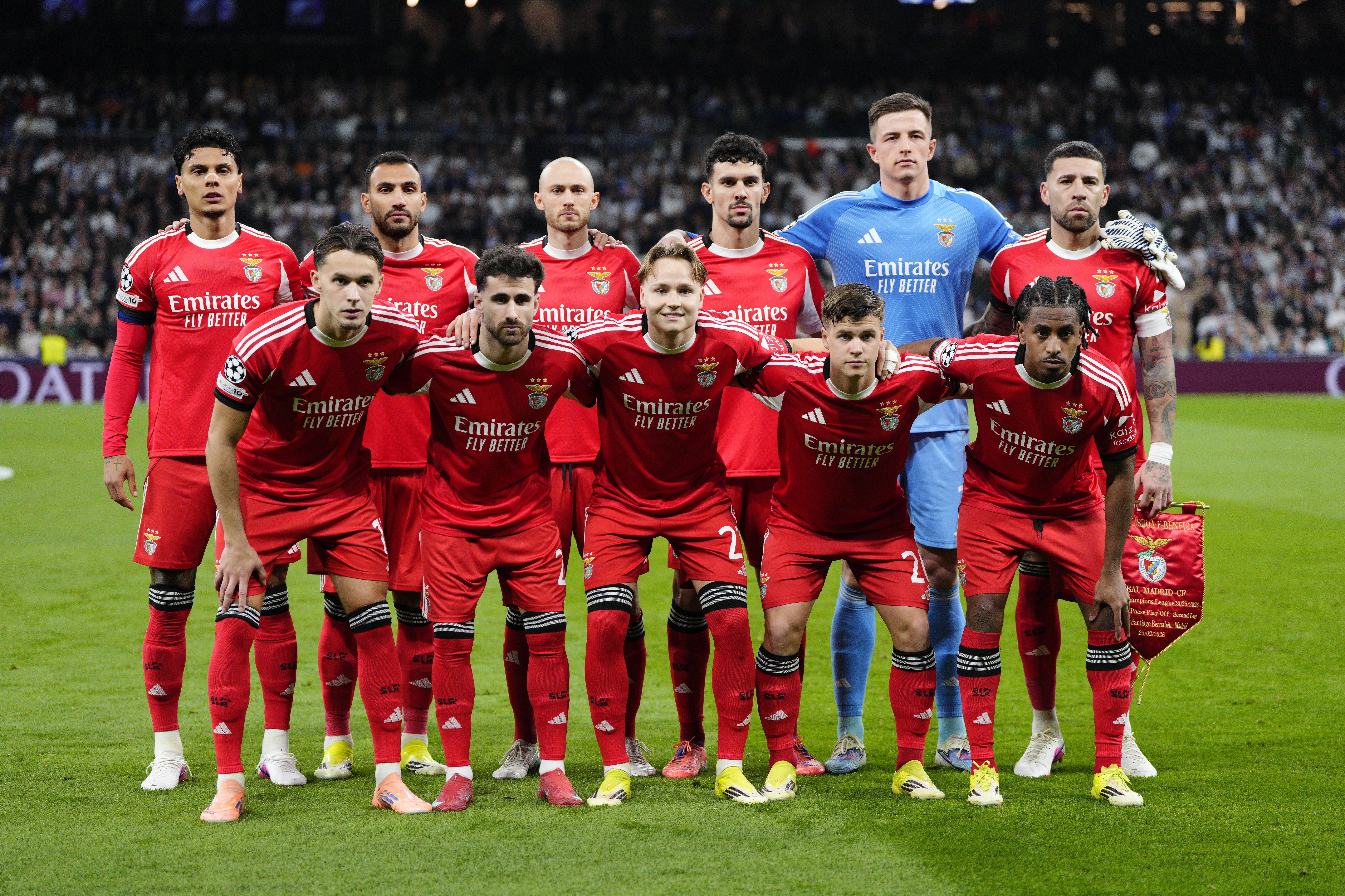 A equipa inicial do Benfica para a segunda mão do play-off com o Real Madrid na Champions - Foto: IMAGO