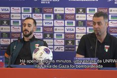 Palestina faz homenagem a Gaza antes do jogo com o Iraque