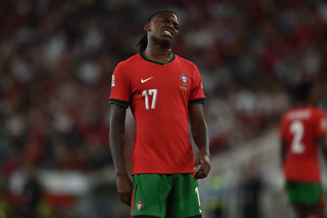 Rafael Leão durante o Portugal-Dinamarca, realizado em Alvalade (Foto: Miguel Nunes)