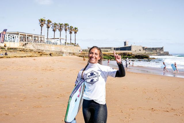 Filipa Broeiro feliz com a vitória em casa (Foto: Bárbara Simoes Nunes)