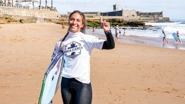 Filipa Broeiro feliz com a vitória em casa (Foto: Bárbara Simoes Nunes)