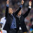 Mourinho celebra a vitória do Inter em Camp Nou em 2010
