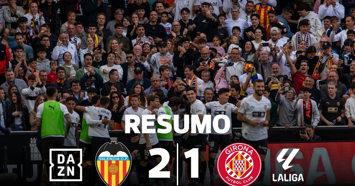 Valência bate Girona e afasta-se da zona de descida (resumo)