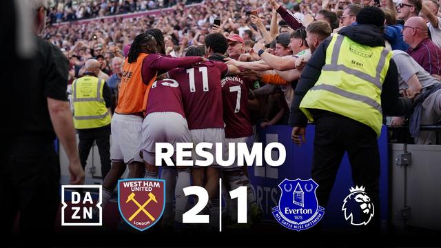 Loucura em Londres! West Ham bate Everton com golo aos 90+3' (resumo)