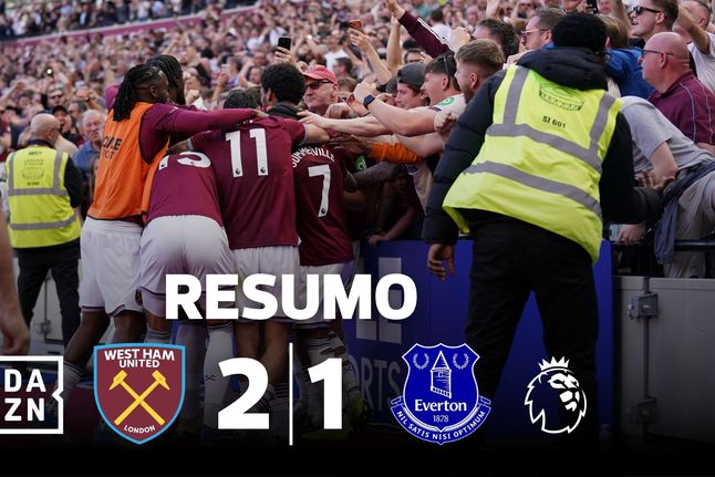 Loucura em Londres! West Ham bate Everton com golo aos 90+3' (resumo)