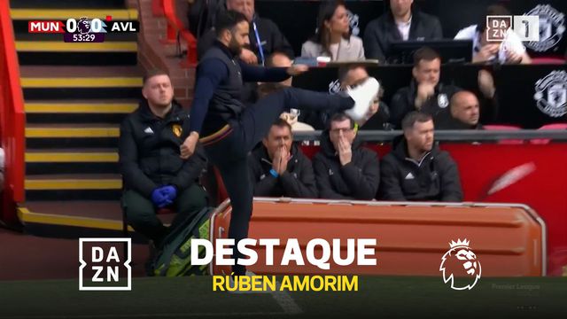 Amorim não aguenta mais um falhanço e pontapeia garrafa (vídeo)