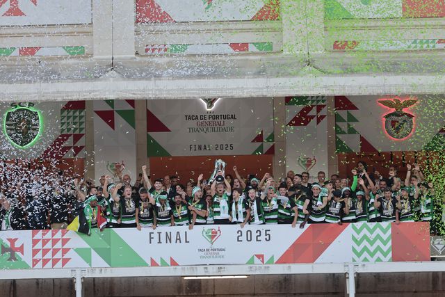 Sporting conquistou a 18.ª Taça de Portugal da sua história este domingo, frente ao Benfica (Foto: Miguel Nunes)