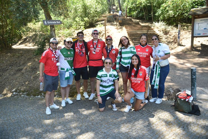 Adeptos antes do Benfica-Sporting, da final da Taça de Portugal (Foto: Miguel Nunes)