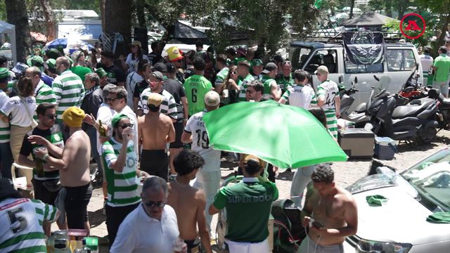 A festa dos adeptos do Sporting antes da Taça