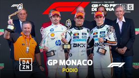 Mónaco: Margarida Corceiro ao lado dos pais de Norris na festa do pódio