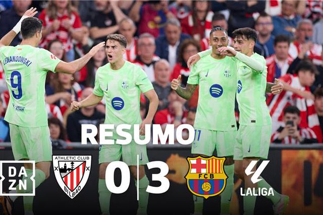 Sem espinhas! Barcelona fecha época com triunfo categórico em Bilbau (resumo)