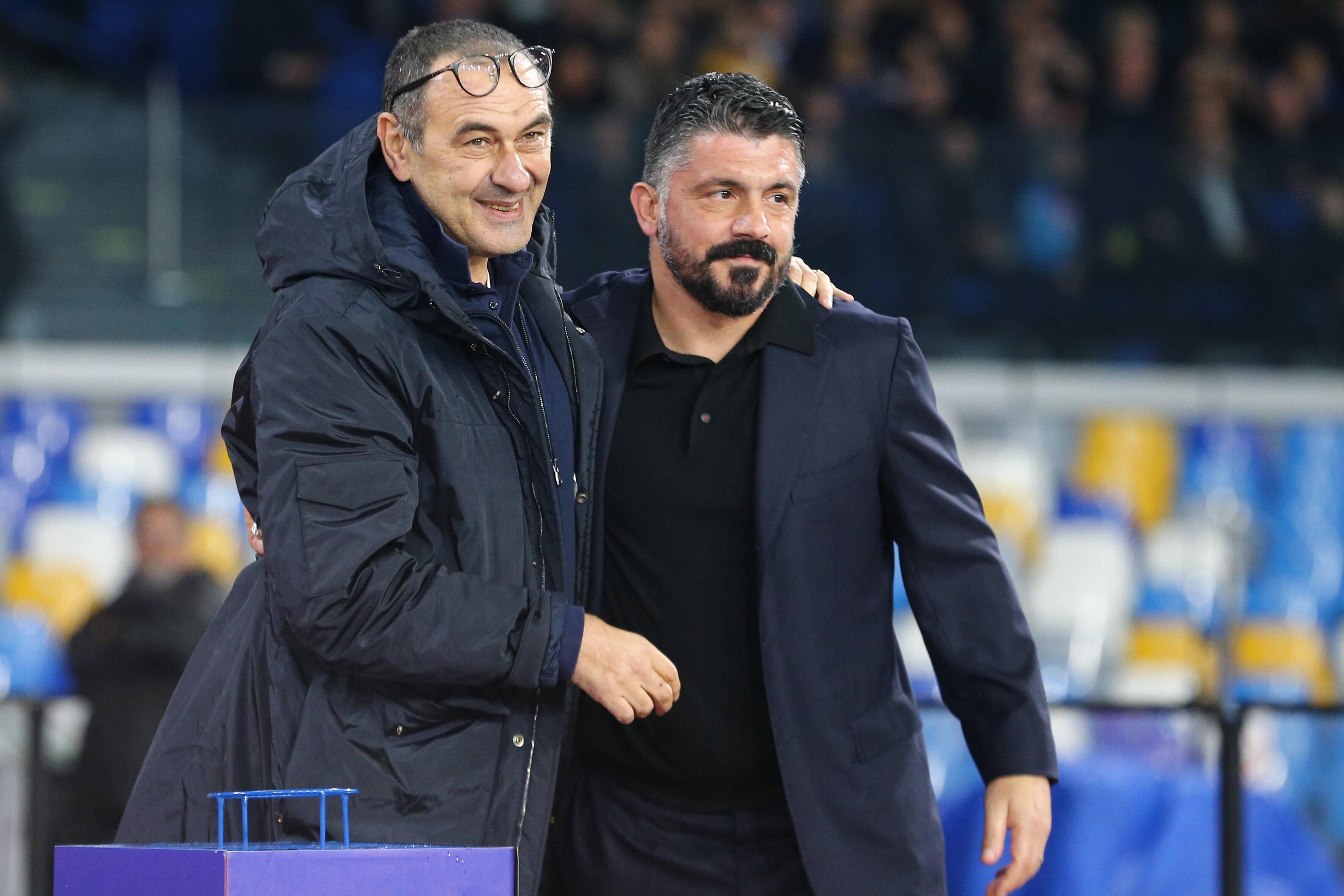 Sarri com Gattuso