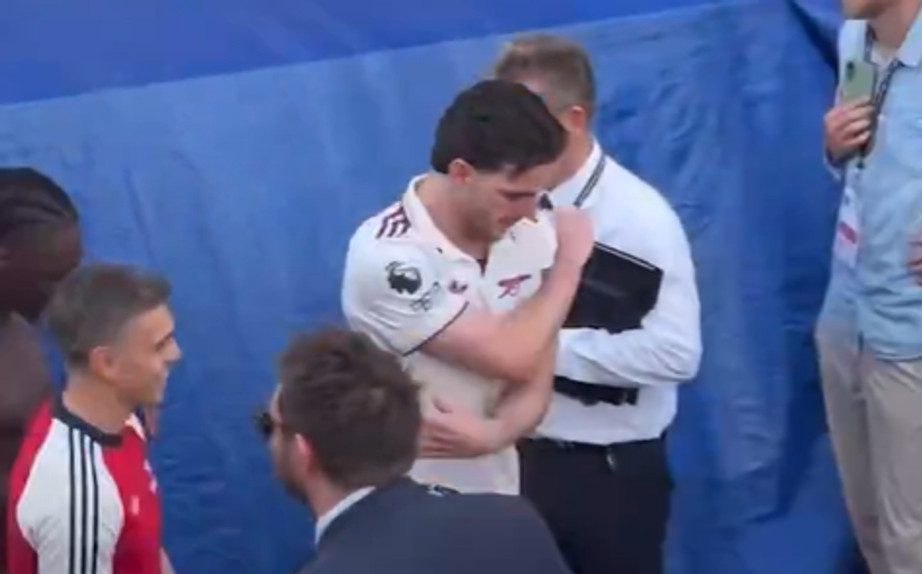 Frustração de Declan Rice ao saber da descida do West Ham