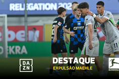 Jogo decisivo para não descer, já tinha amarelo e fez isto aos 14 minutos