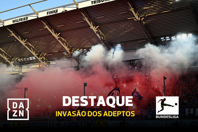 Que festa! Adeptos do Paderborn invadem relvado após subida à Bundesliga