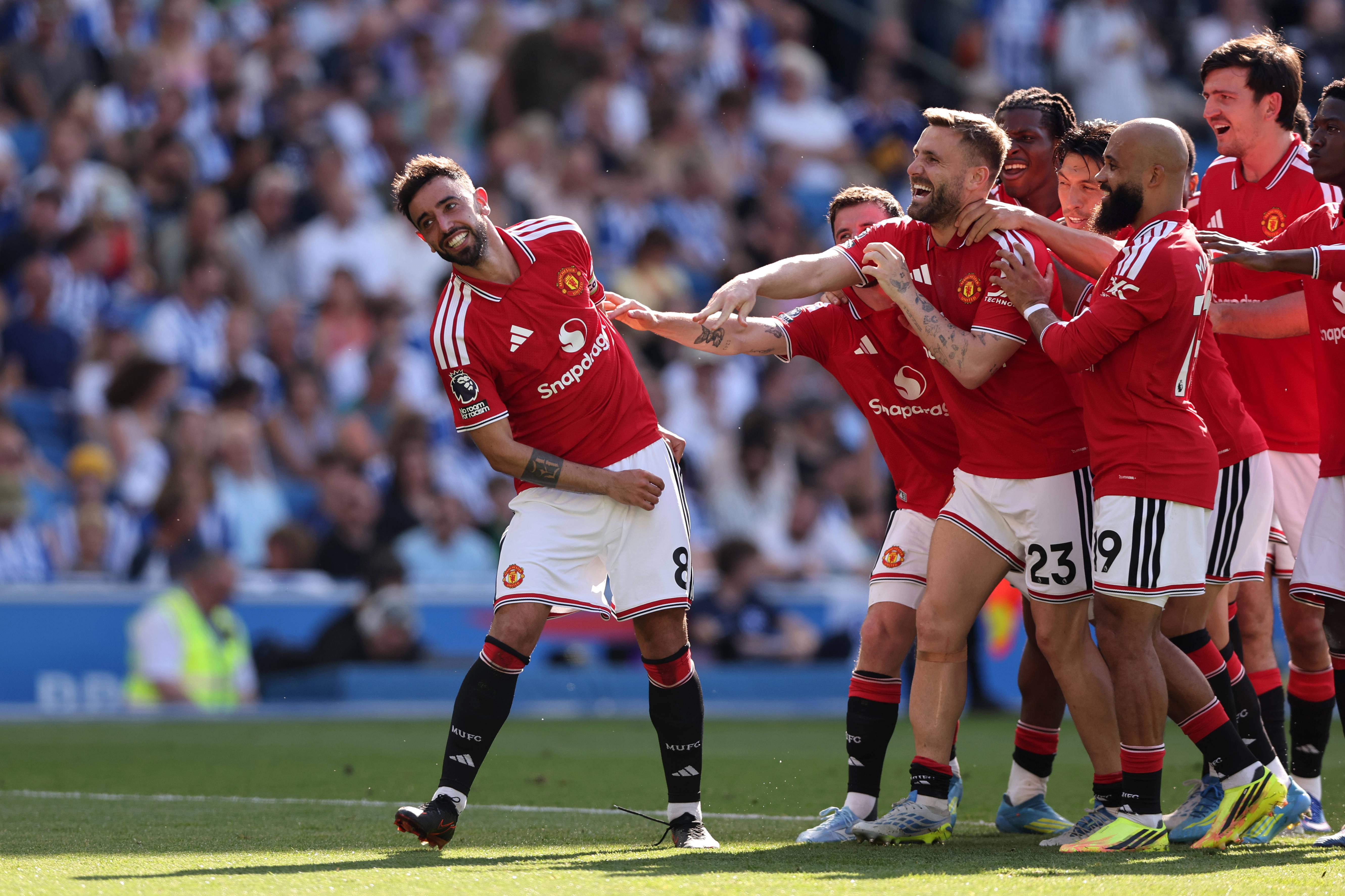 Colegas do Man. United felizes por Bruno ter quebrado o recorde de assistências