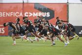 Plantel do Benfica em treino no Seixal (foto: SL Benfica)