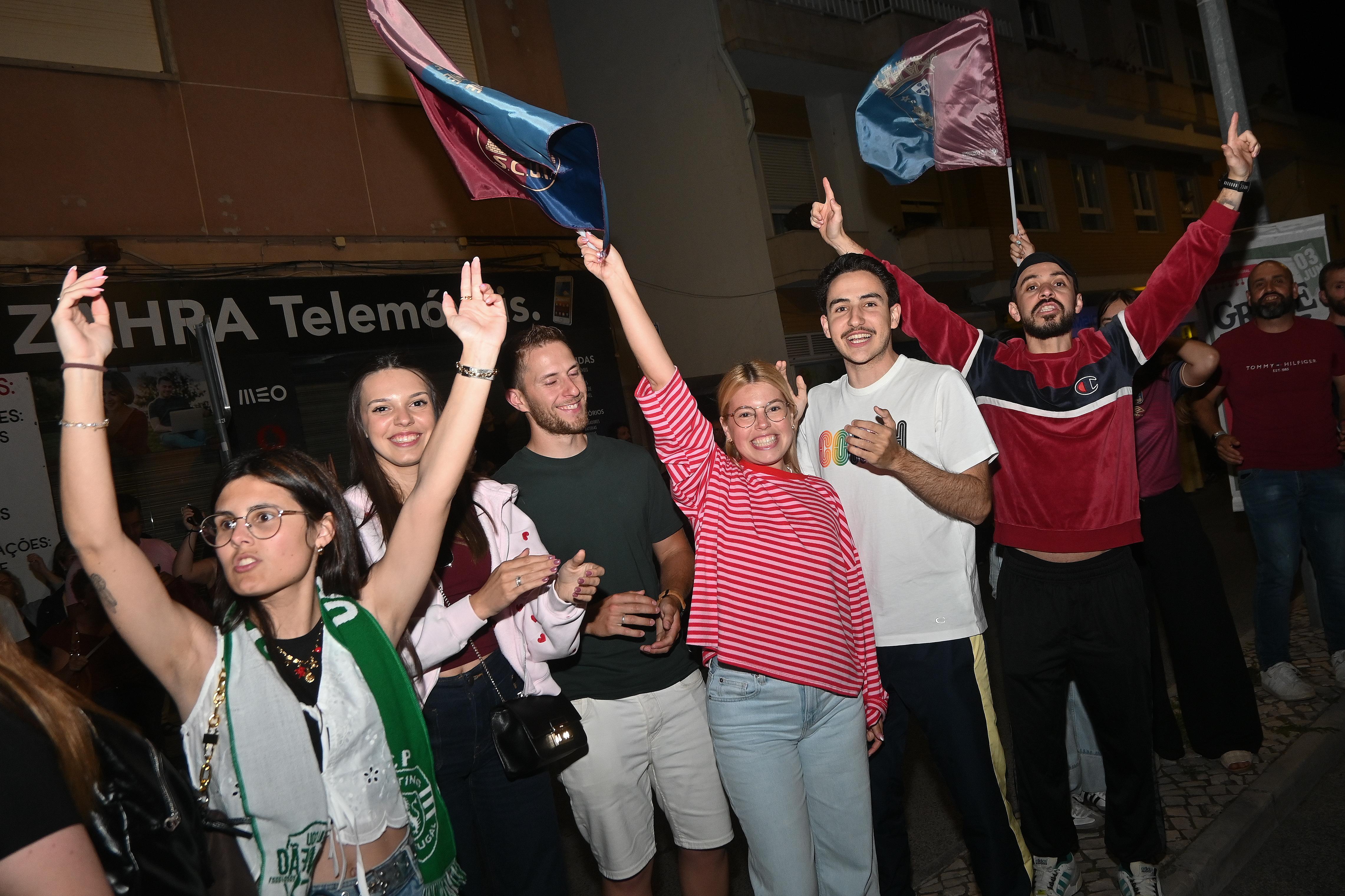 Torreense recebido em festa após a conquista da Taça de Portugal (Foto: CARLOS BARROSO/LUSA)