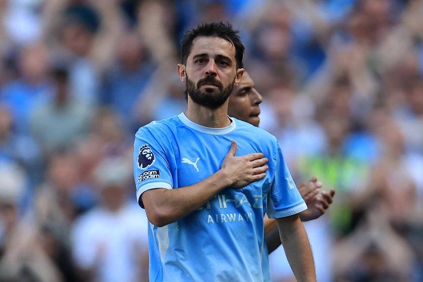 Bernardo Silva disse adeus ao Manchester City no domingo passado. Foto Imago