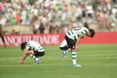 O visível desalento de Trincão e Rafael Nel após o apito final - Foto: Miguel Nunes
