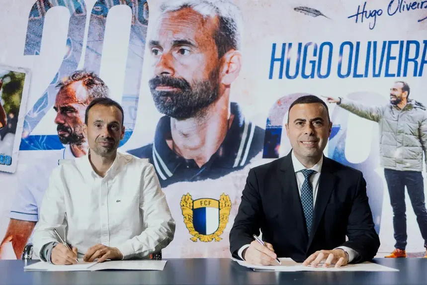 Hugo Oliveira viu recentemente o seu trabalho reconhecido e acordou com a SAD liderada por Miguel Ribeiro a renovação de contrato até 2028 — Foto: Famalicão