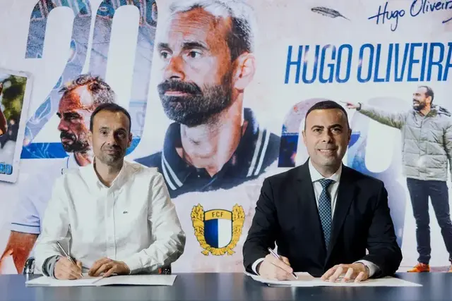 Hugo Oliveira viu recentemente o seu trabalho reconhecido e acordou com a SAD liderada por Miguel Ribeiro a renovação de contrato até 2028 — Foto: Famalicão