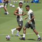 Kylian Mbappé a treinar pelo Real Madrid