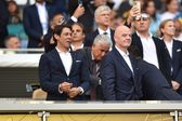 Rui Costa ao lado de Gianni Infantino, presidente da FIFA, no jogo entre Benfica e Boca Juniors, em Miami
