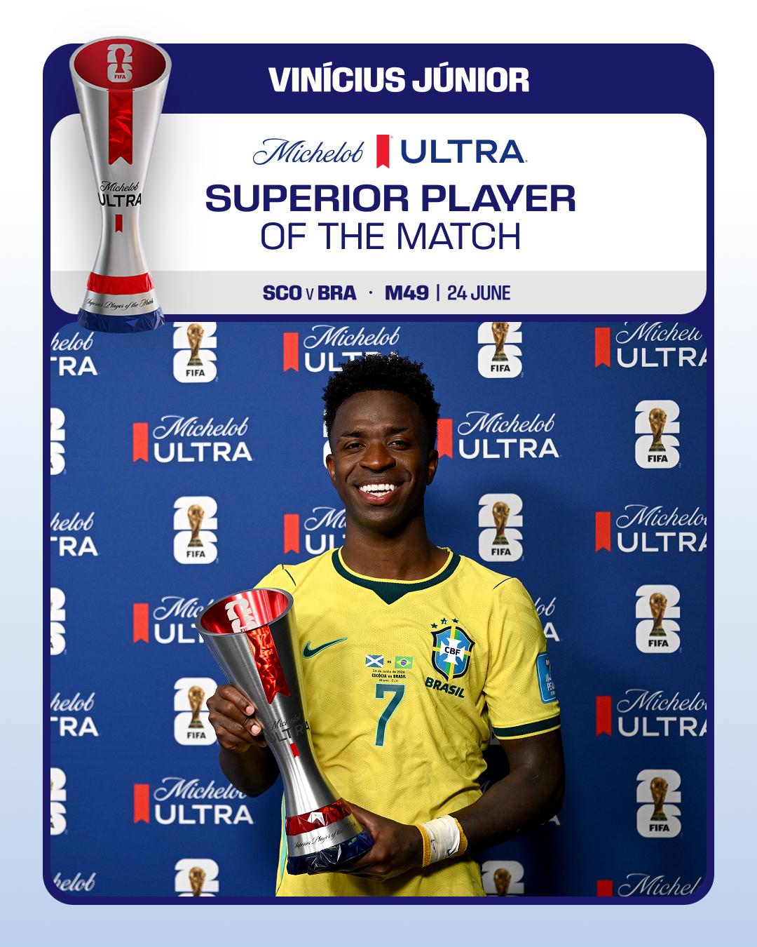 Escócia-Brasil: Vinícius Jr.