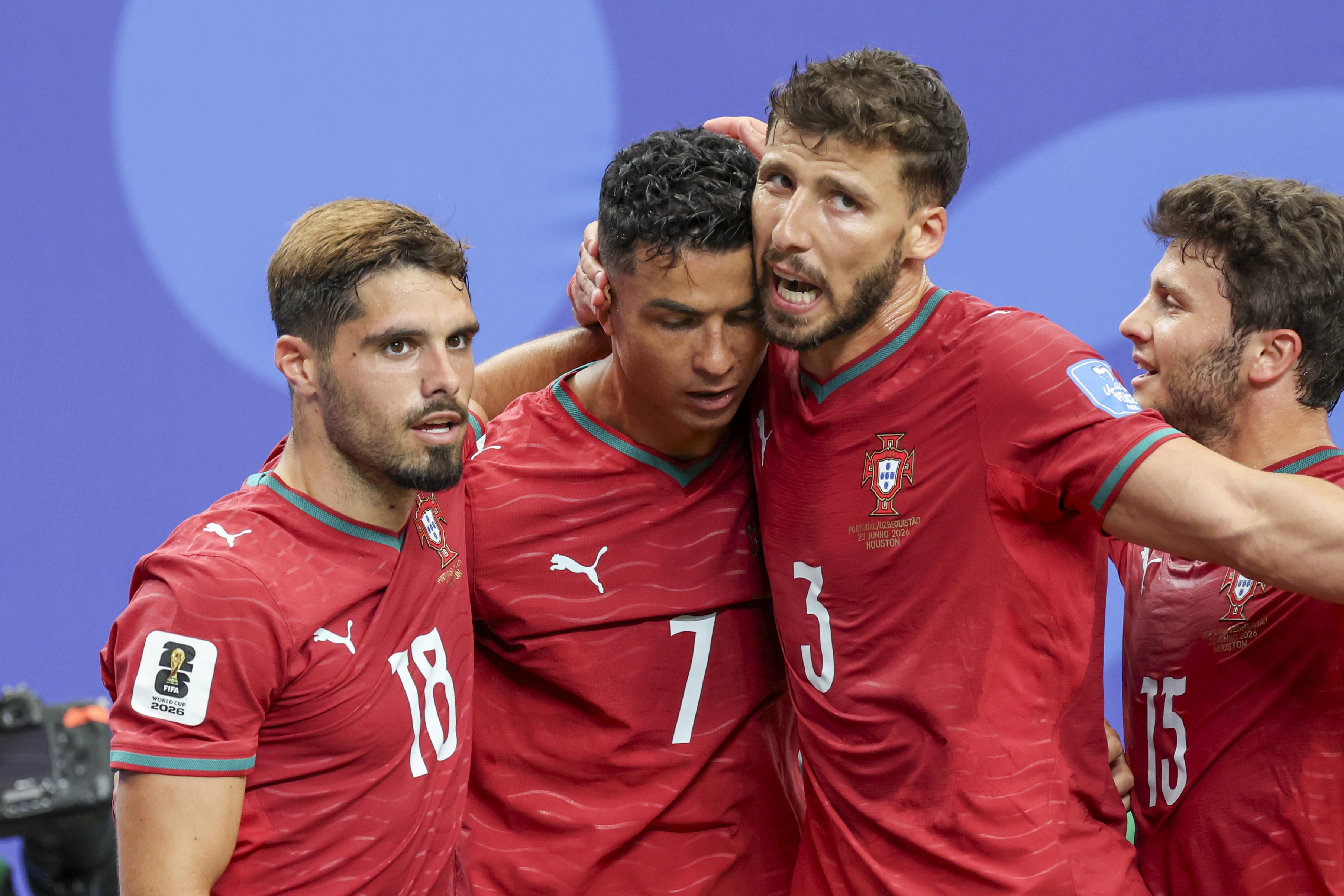 Grupo K: Portugal já está virtualmente apurado, por causa do quatro pontos, mas será primeiro se vencer a Colômbia, podendo cair para terceiro se perder e a RD Congo golear o Uzbequistão - Foto: Imago