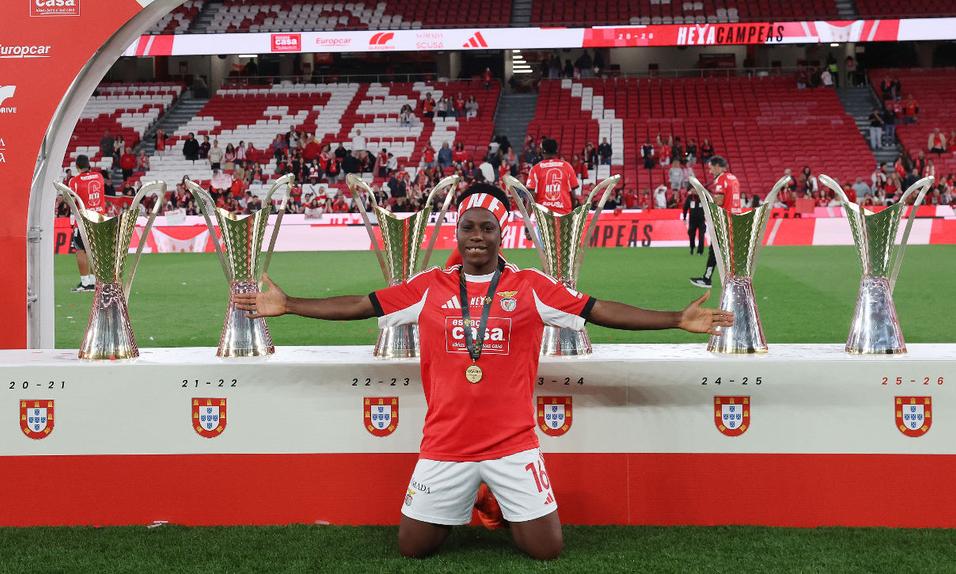 Christy Ucheibe chegou à Luz em fevereiro de 2020 e realizou 179 jogos pelas encarnadas. Foto: Benfica