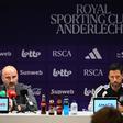 Antoine Sibierski, diretor desportivo do Anderlecht, ao lado de Vítor Bruno