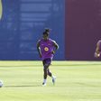 Jules Koundé nos trabalhos de pré-temporada no Barcelona
