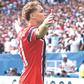Andreas Schjelderup festeja golo marcado à Inglaterra, nos quartos de final do Mundial — Foto: IMAGO