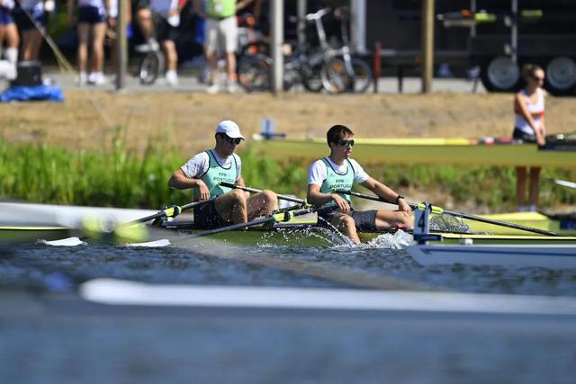 Tomás Neves e Pedro Rodrigues conseguiram ouro inédito para Portugal. Foto Benedict Tufnell/World Rowing