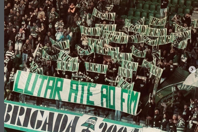 Brigada Ultras Sportibg vai passar do anel B para o A do topo sul do Estádio José Alvalade (Foto Brigadas Ultras)