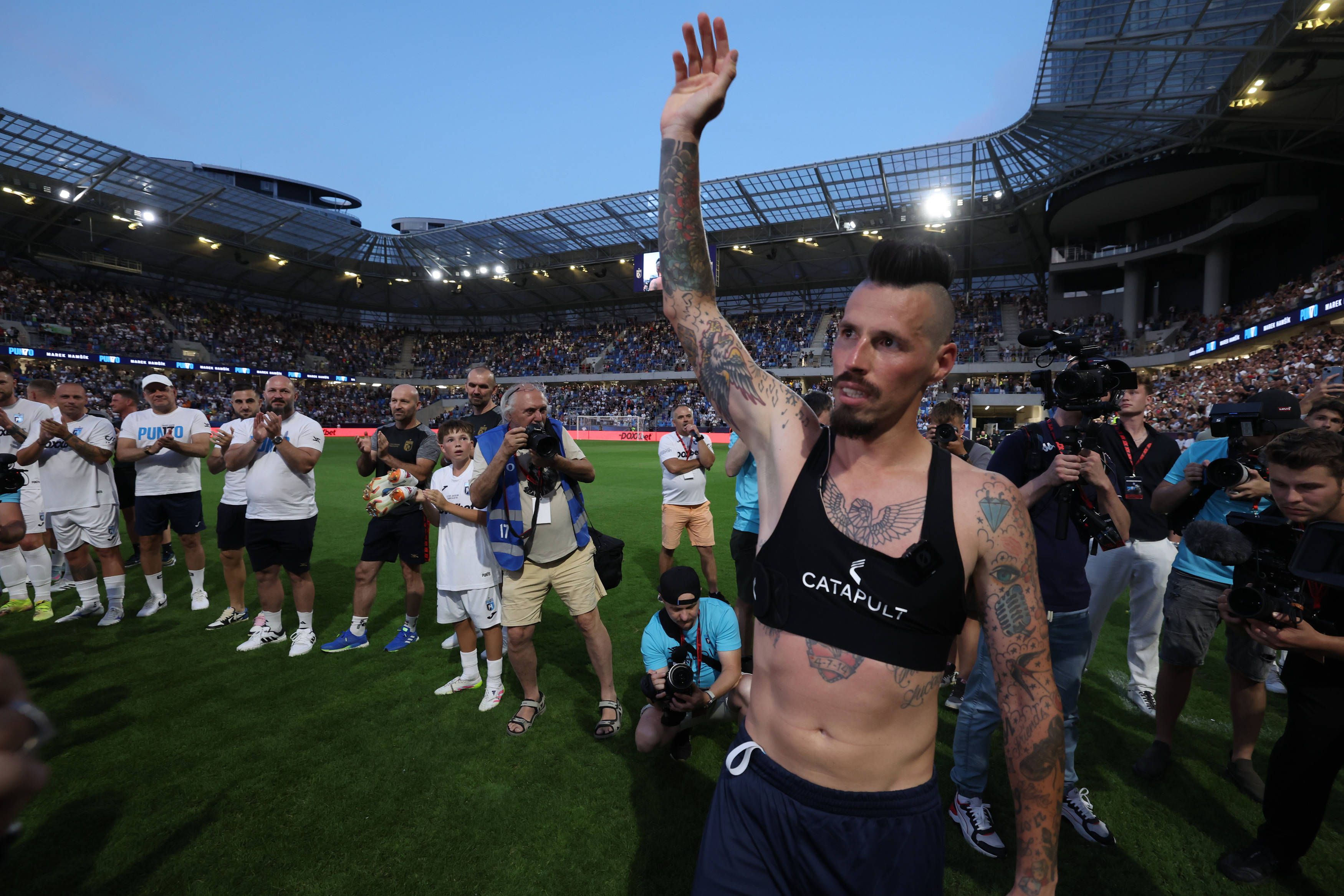 Marek Hamsik teve direito a jogo de despedida no passado mês de julho, em Bratislava. Agora vai estar em Lisboa para o 'Legends Charity Game' (foto: IMAGO)