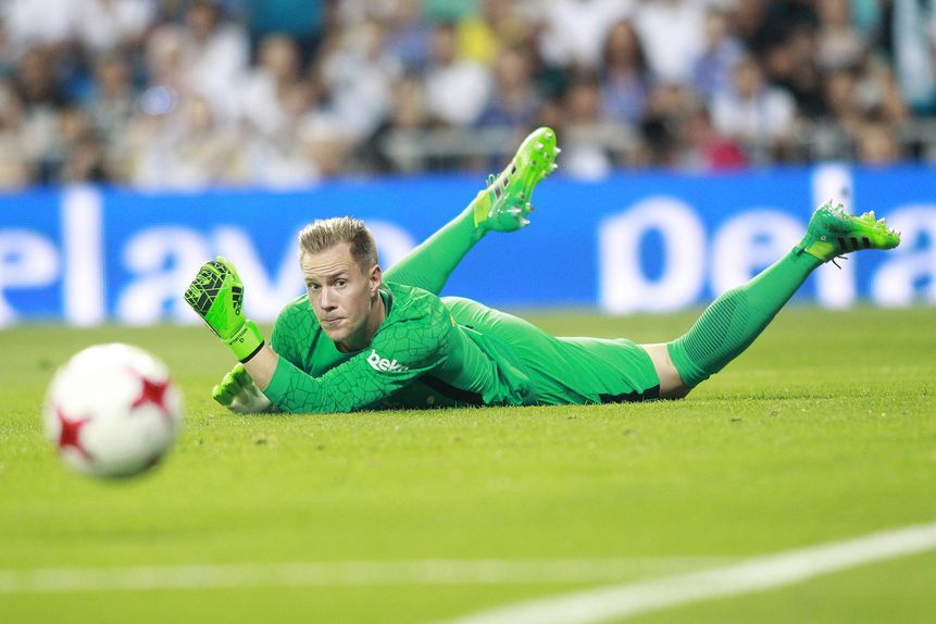 Ter Stegen ao serviço do Barcelona, pelo qual cumpre a 11.ª época