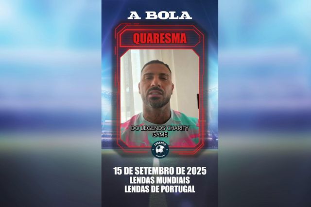 Quaresma quer «rever craques» no jogo de Lendas de Portugal