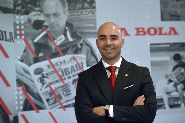 João Diogo Manteigas durante uma entrevista a A BOLA
