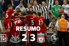 Newcastle e Liverpool protagonizaram um dos jogos da época à segunda jornada