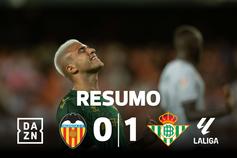 Golo perto do final dá vitória ao Betis em Valência
