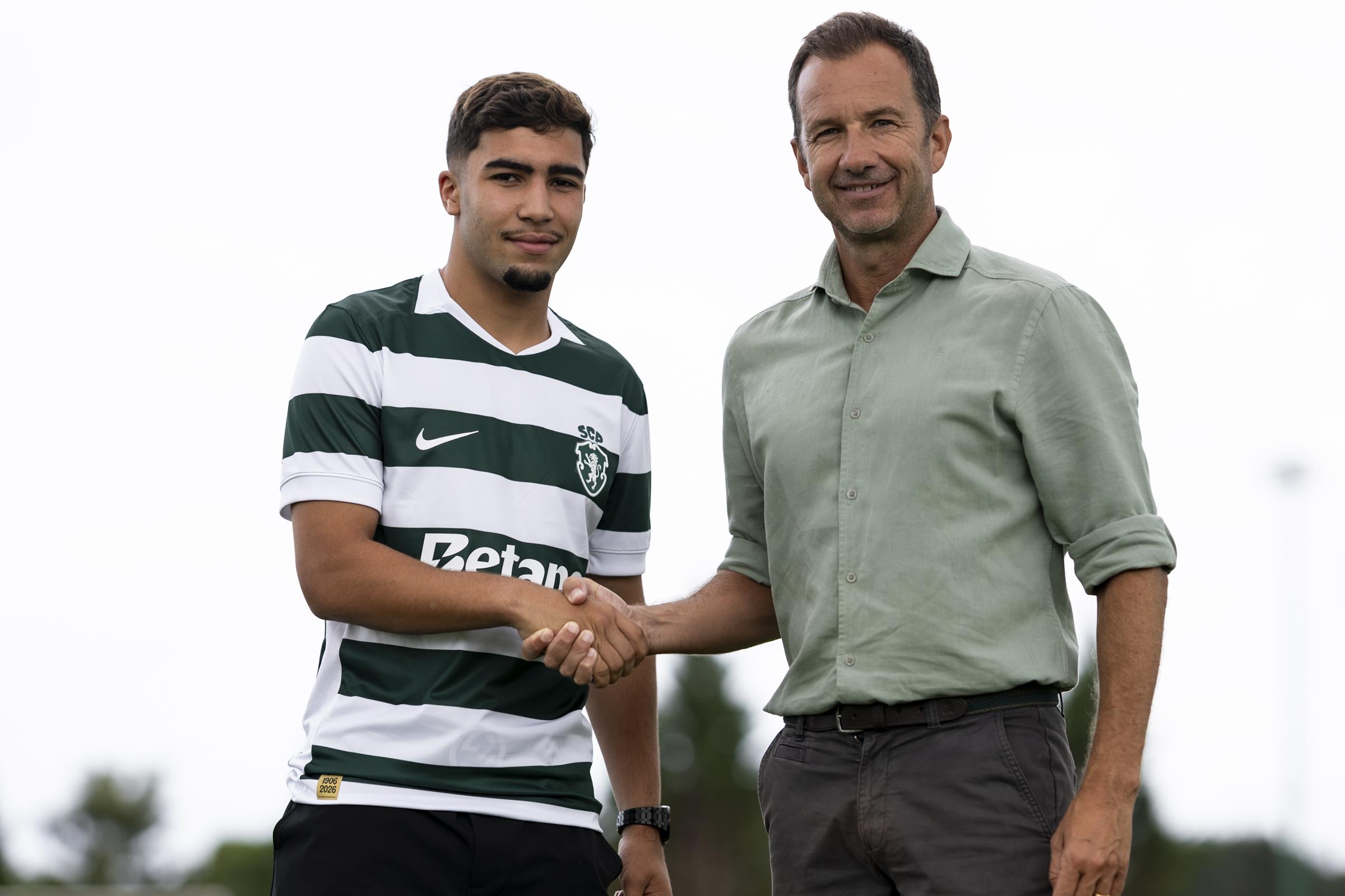 Moncef Zekri com o presidente leonino, Frederico Varandas  (Foto Sporting CP)