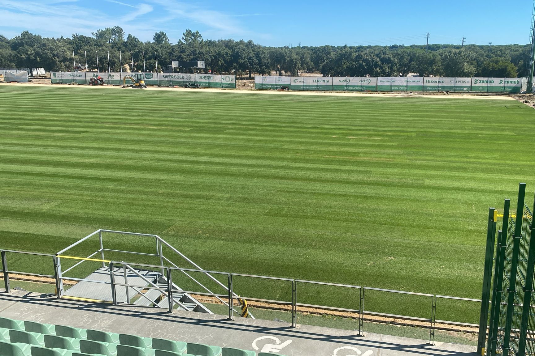 Eis o novo tapete verde do Estádio Aurélio Pereira, em Alcochete