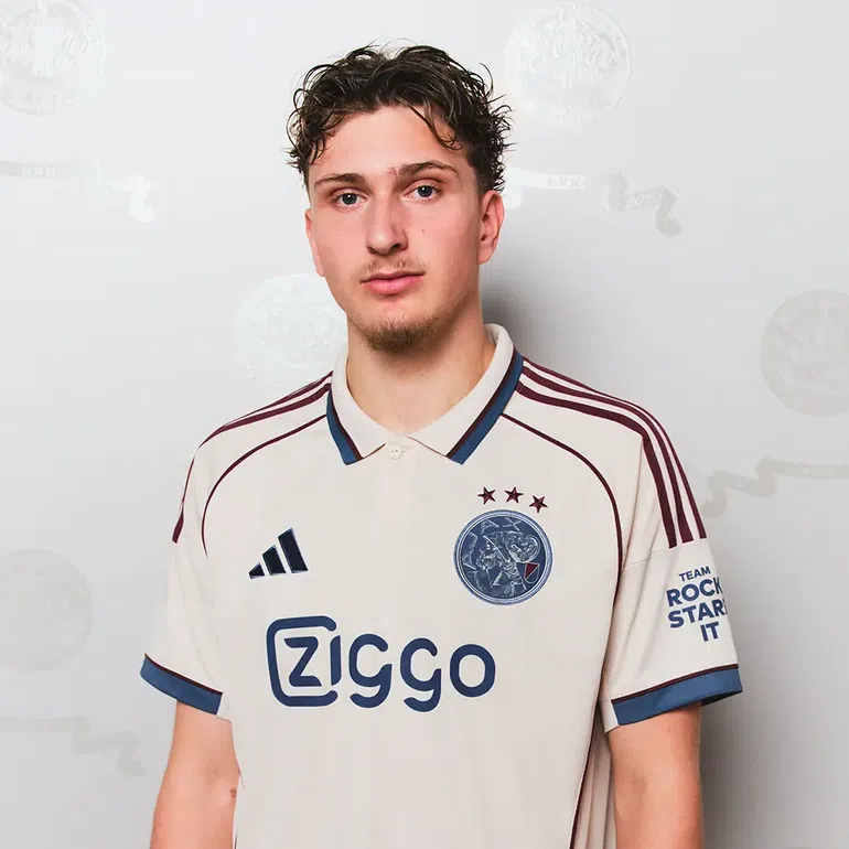 Terceiro equipamento do Ajax, com o símbolo a azul, para celebrar o 125.º aniversário do clube - Foto: Ajax