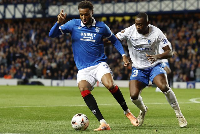 Chermiti em ação pelo Rangers diante do Genk na Liga Europa