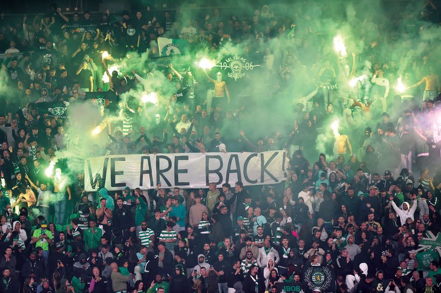 Pirotecnia no estádio José Alvalade, 22 de setembro de 2025. foto: Miguel Nunes